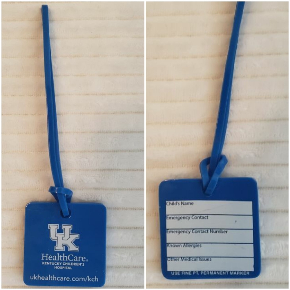 FREE W/ PURCHASE Uk Blue Child's ID Tag